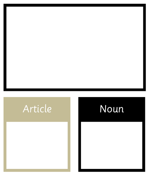 Montessori Grammar Box 1: Study of Articles and Nouns