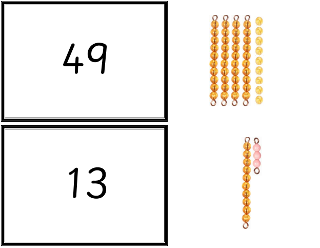 Teen and Ten Bead Practice Cards