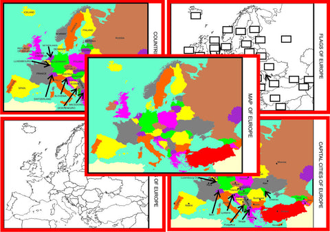 Montessori Europe Geography Maps