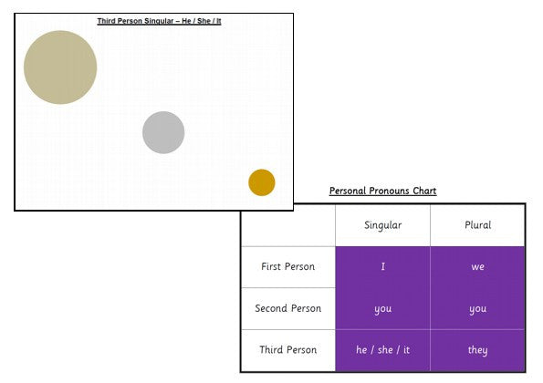 Montessori Personal Pronouns Chart and Cards