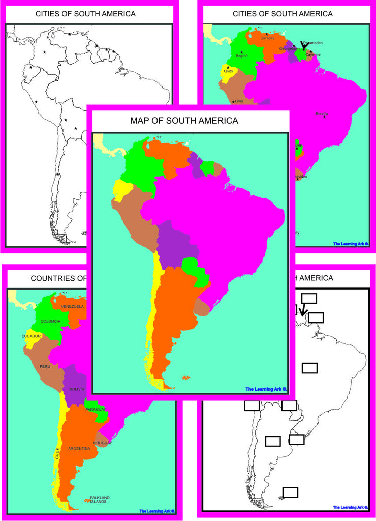 Montessori South America Geography Maps