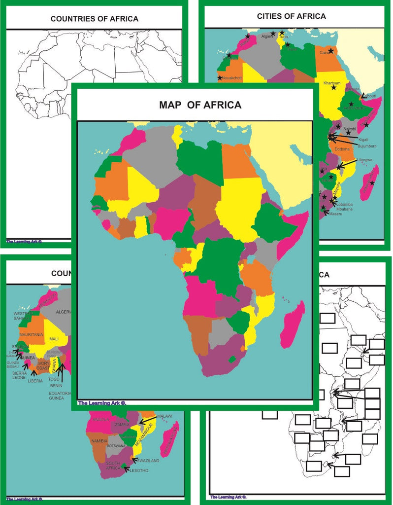 Montessori Africa Geography Maps