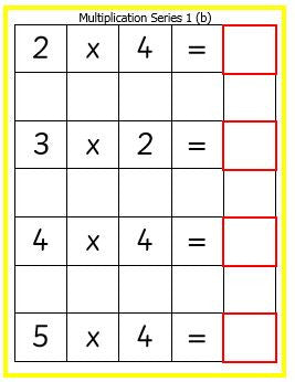 Montessori  Multiplication Series Work Cards