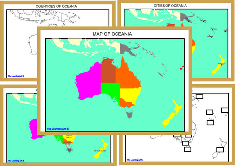 Montessori Oceania Geography Maps