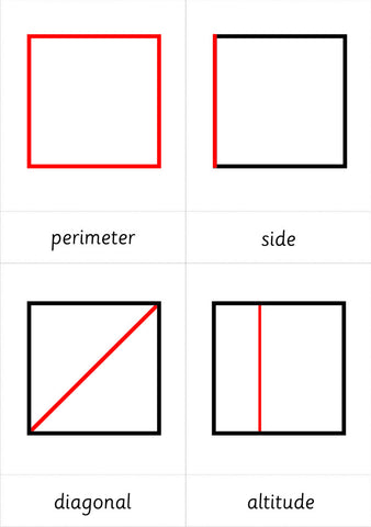 Parts of The Square, Circle, Triangle & Trapezium